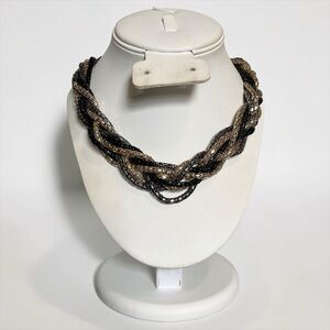 🍭5 for $20🍭 Multi Colored Metal Woven Chain Necklace CC